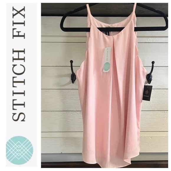 Fortune + Ivy Tops - NWT FORTUNE + IVY STITCH Fix Valdez Scallop Trim Detail Blouse Sz: L